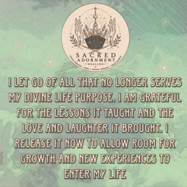 letting go i let go of all that no longer serves me to allow room for growth